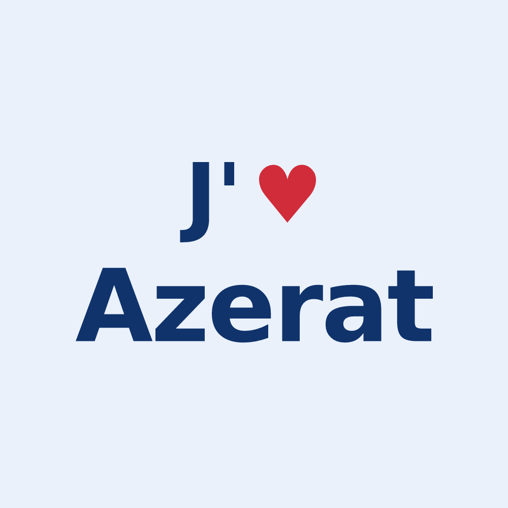 Sticker personnalisé Azerat — design J'aime Azerat