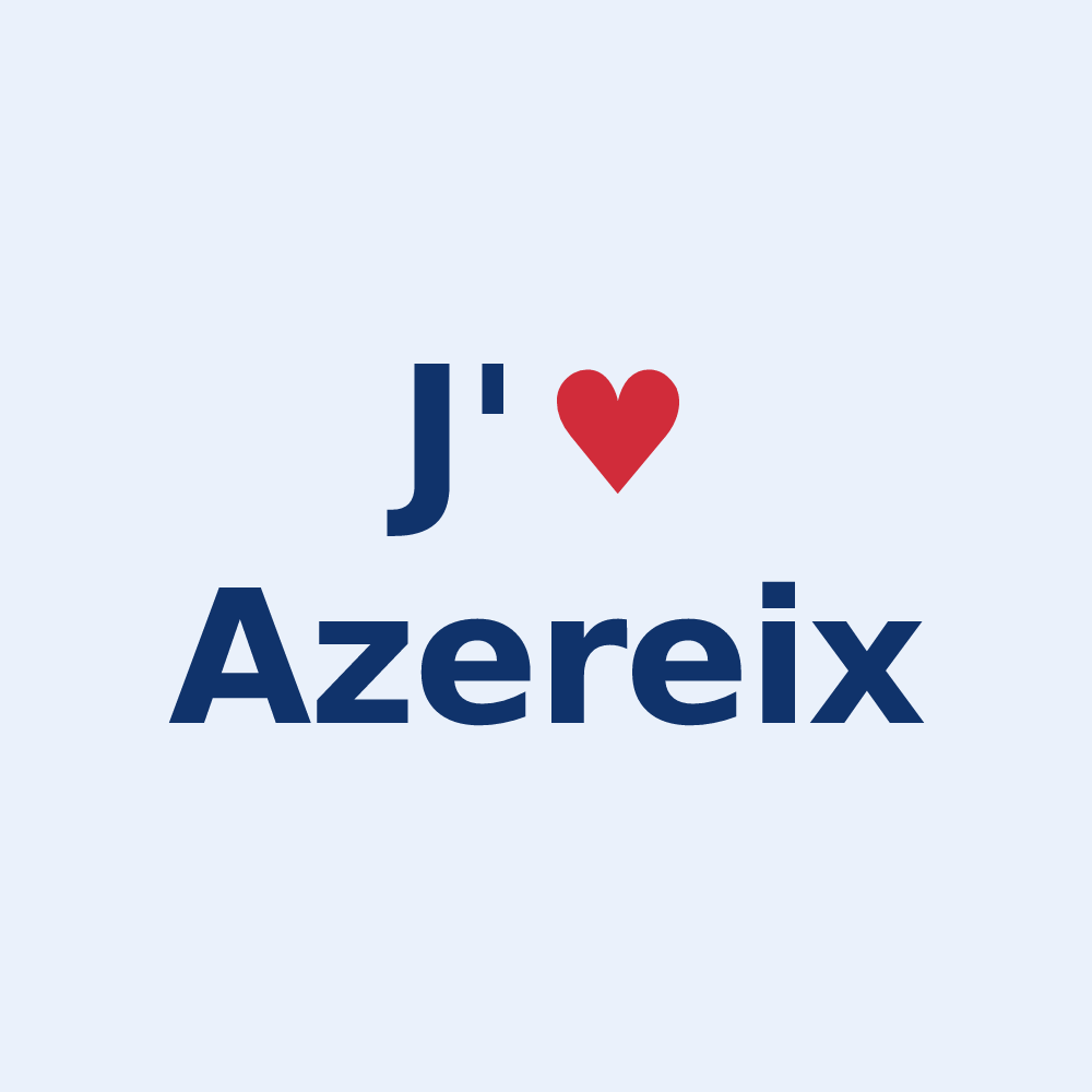 Sticker personnalisé Azereix — design J'aime Azereix