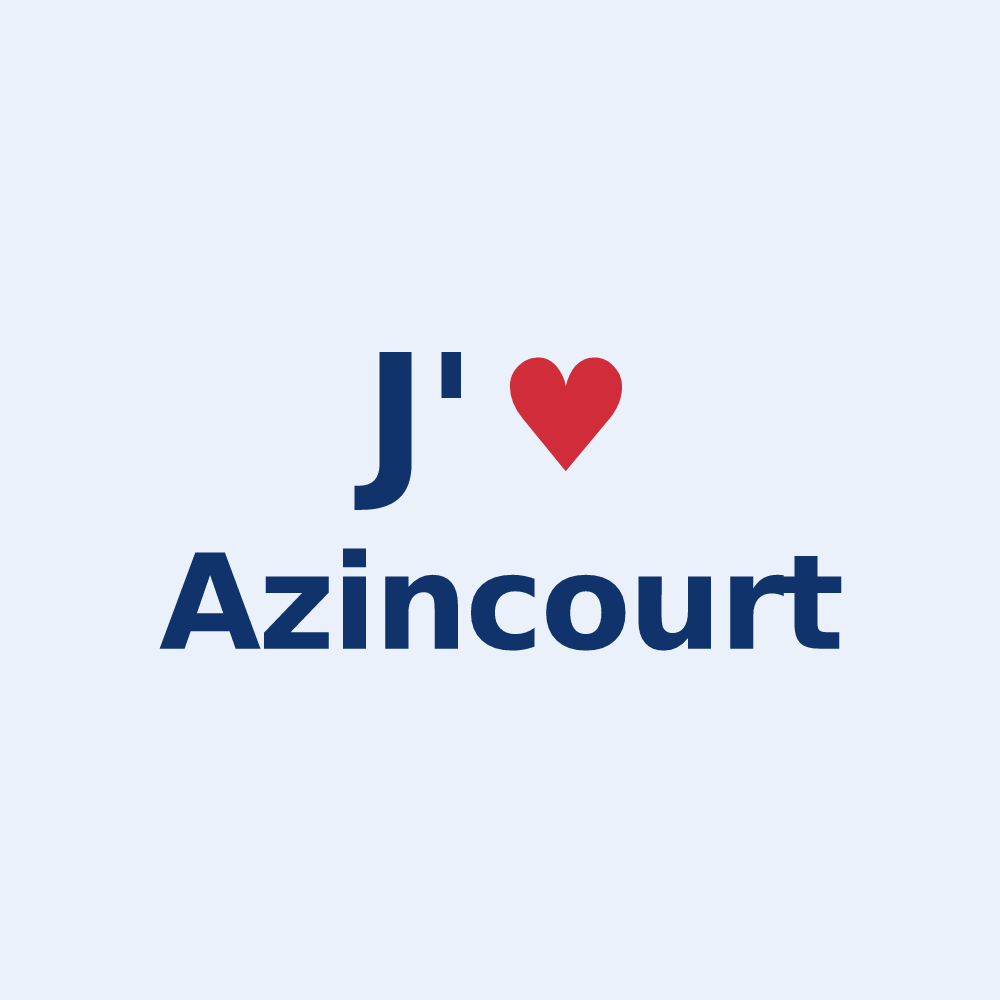 Sticker personnalisé Azincourt — design J'aime Azincourt