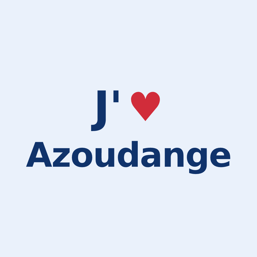 Sticker personnalisé Azoudange — design J'aime Azoudange