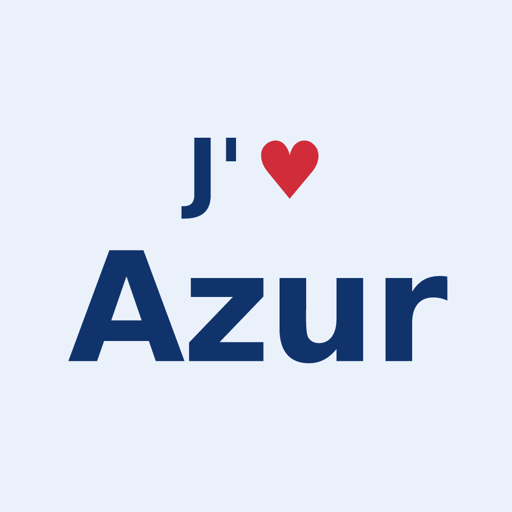 Sticker personnalisé Azur — design J'aime Azur