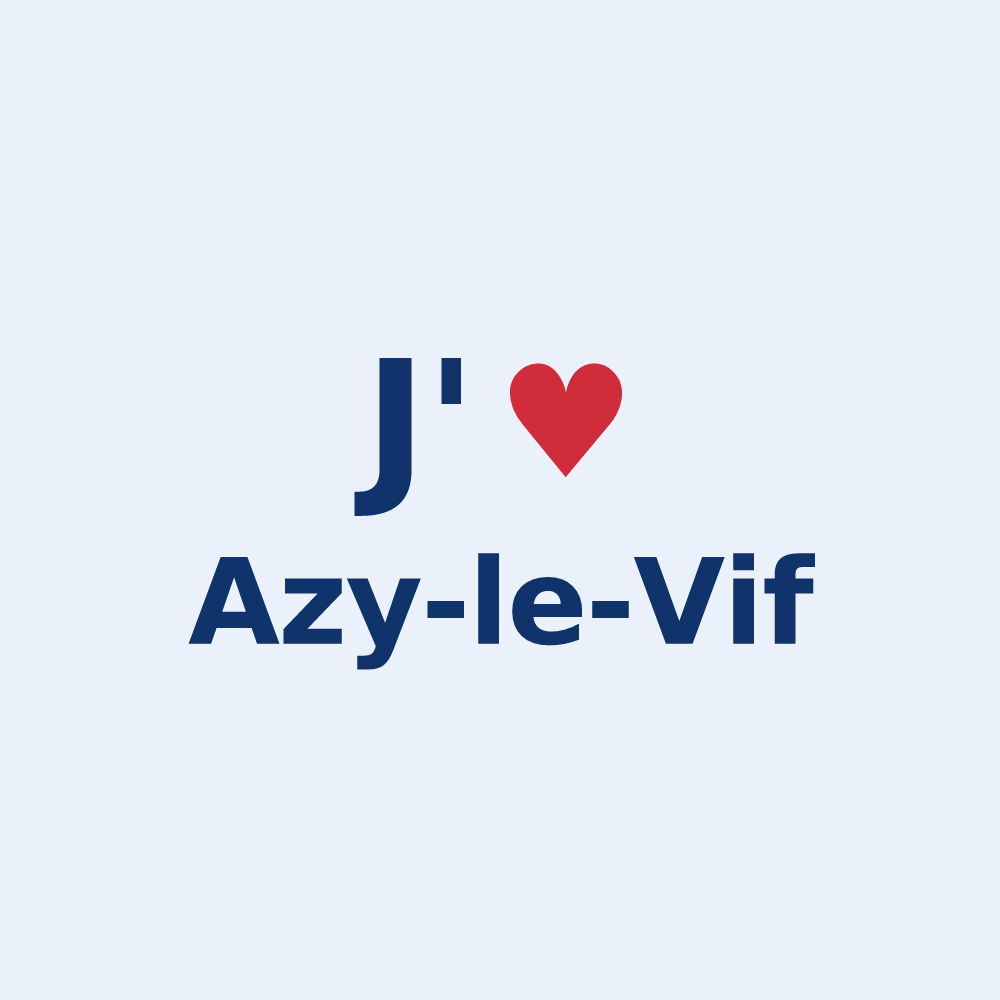 Sticker personnalisé Azy-le-Vif — design J'aime Azy-le-Vif