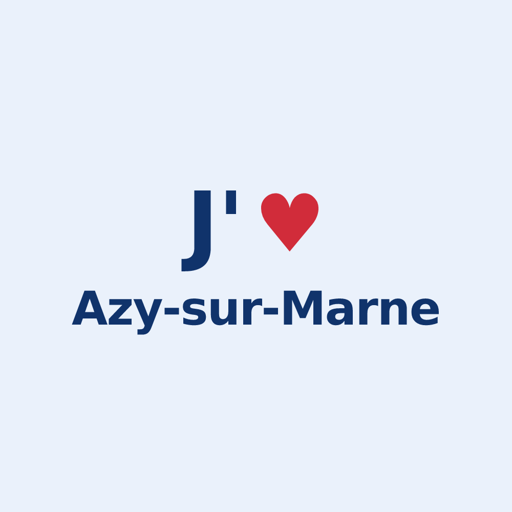 Sticker personnalisé Azy-sur-Marne — design J'aime Azy-sur-Marne