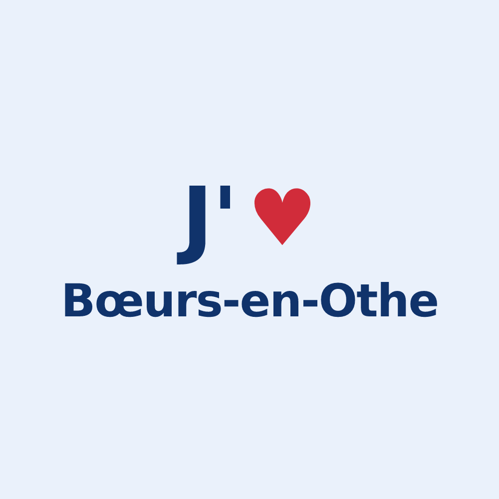 Sticker personnalisé Bœurs-en-Othe — design J'aime Bœurs-en-Othe