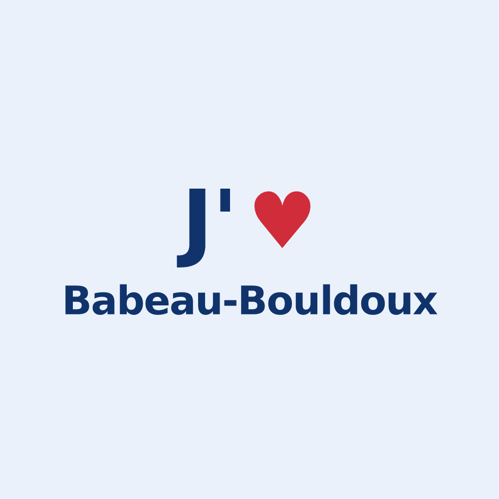 Sticker personnalisé Babeau-Bouldoux — design J'aime Babeau-Bouldoux