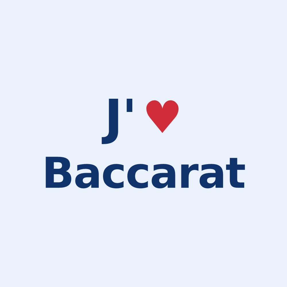 Sticker personnalisé Baccarat — design J'aime Baccarat