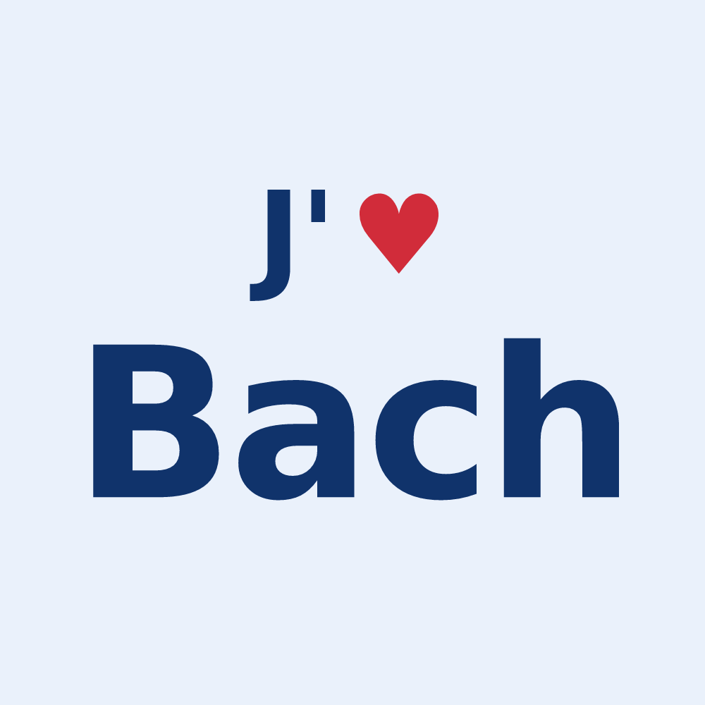 Sticker personnalisé Bach — design J'aime Bach