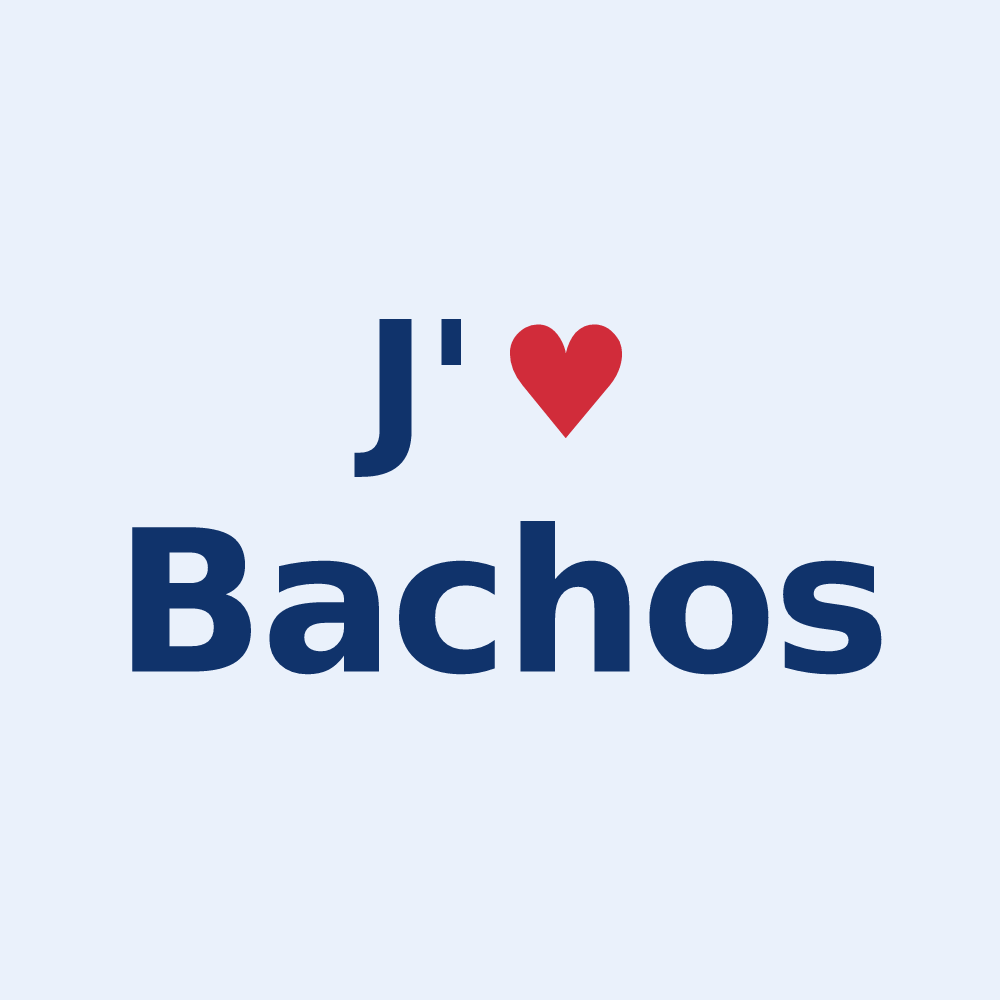Sticker personnalisé Bachos — design J'aime Bachos