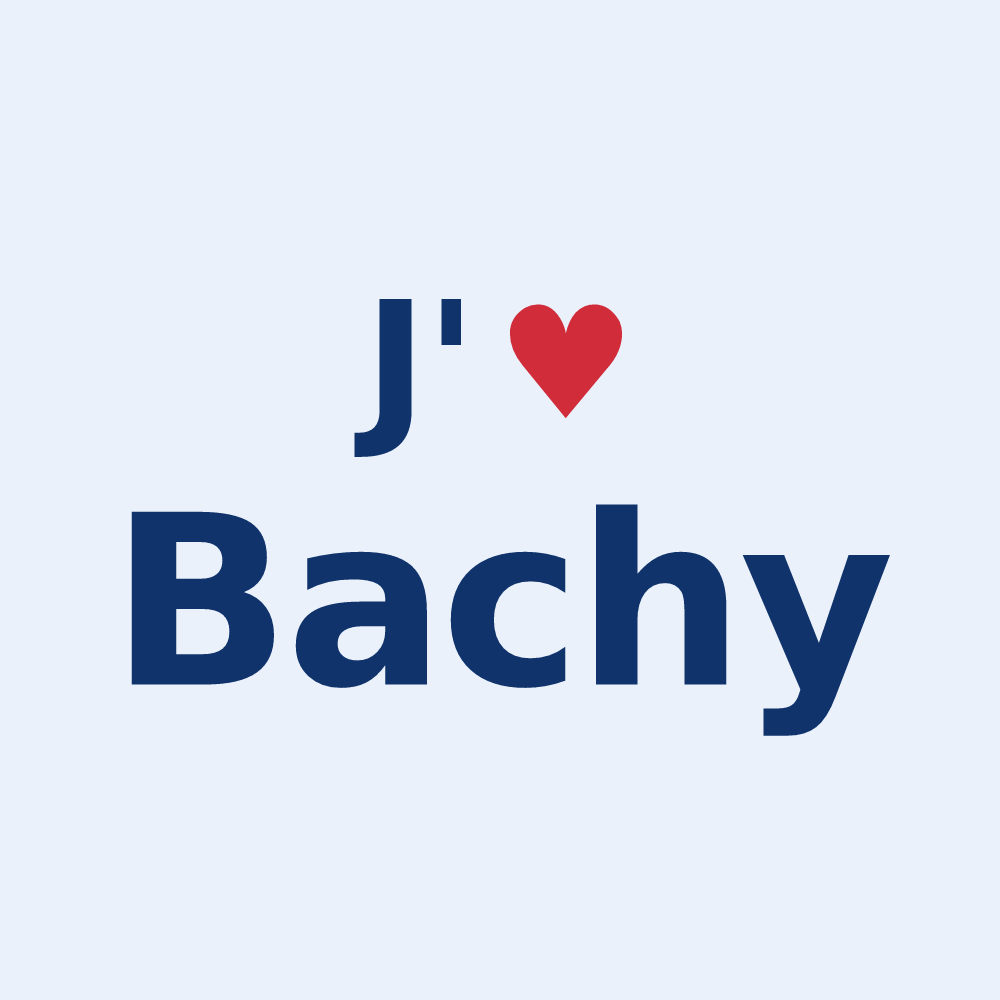 Sticker personnalisé Bachy — design J'aime Bachy