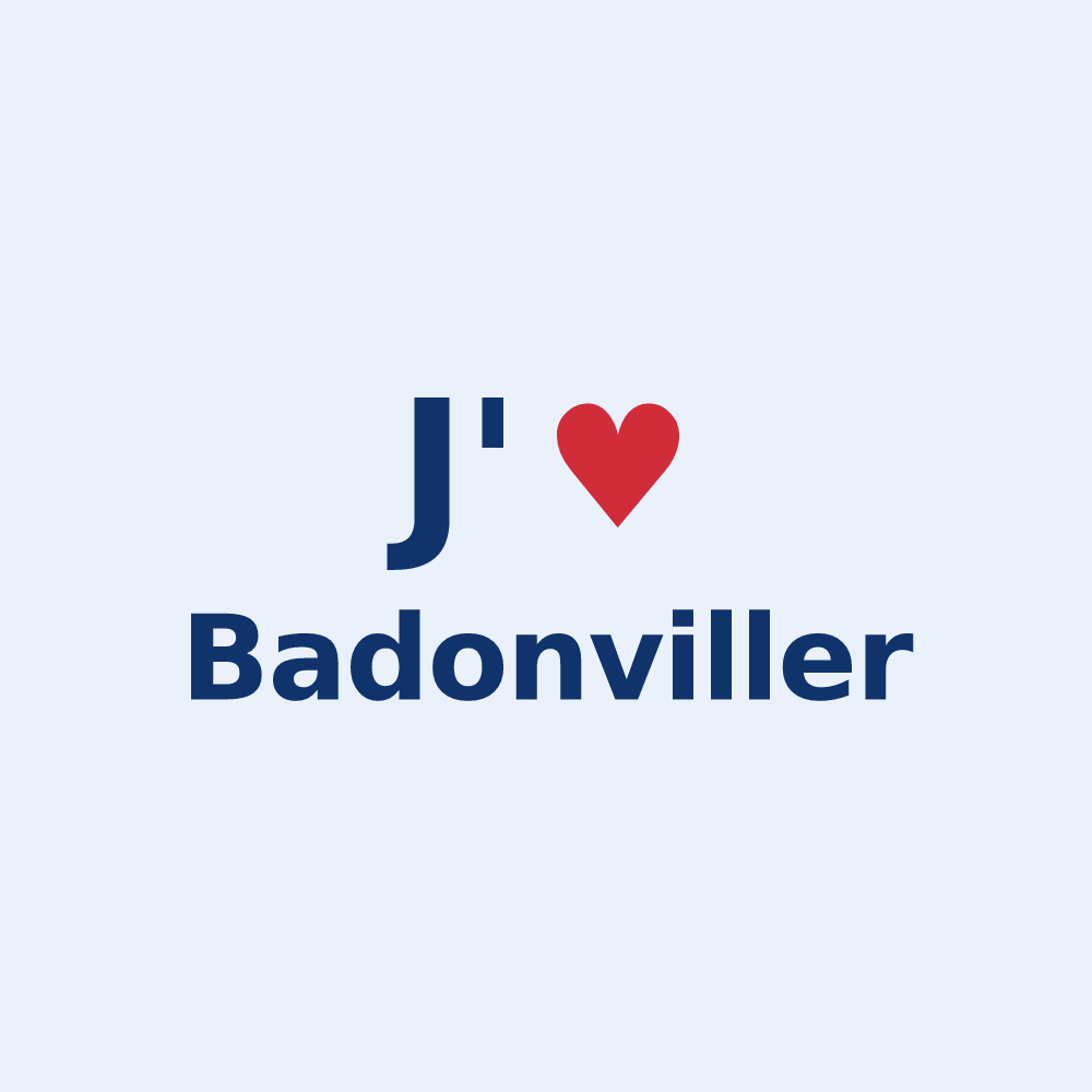 Sticker personnalisé Badonviller — design J'aime Badonviller