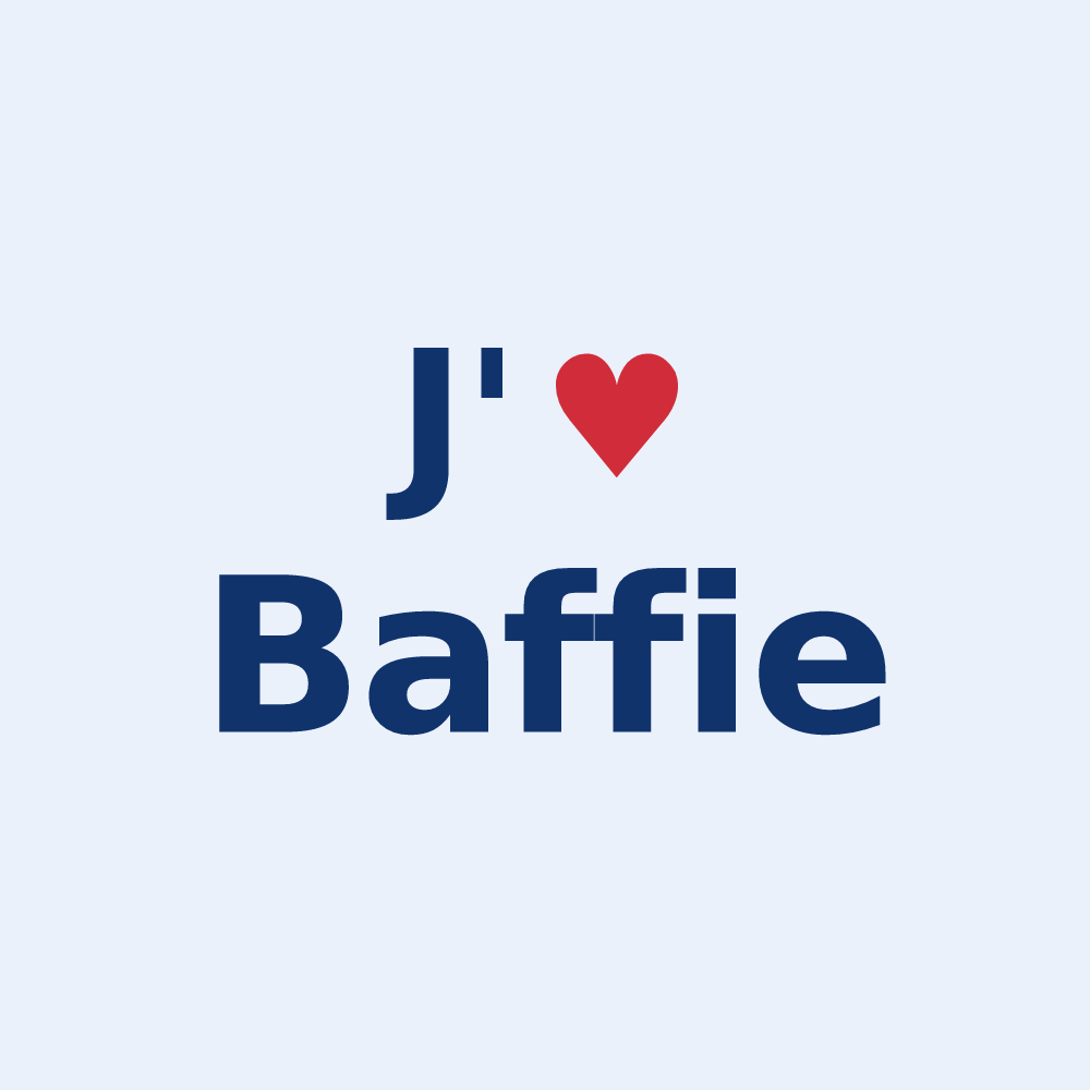 Sticker personnalisé Baffie — design J'aime Baffie