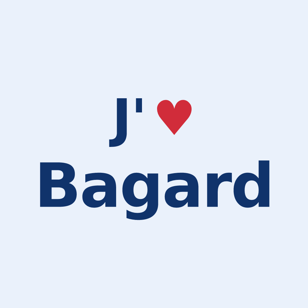 Sticker personnalisé Bagard — design J'aime Bagard