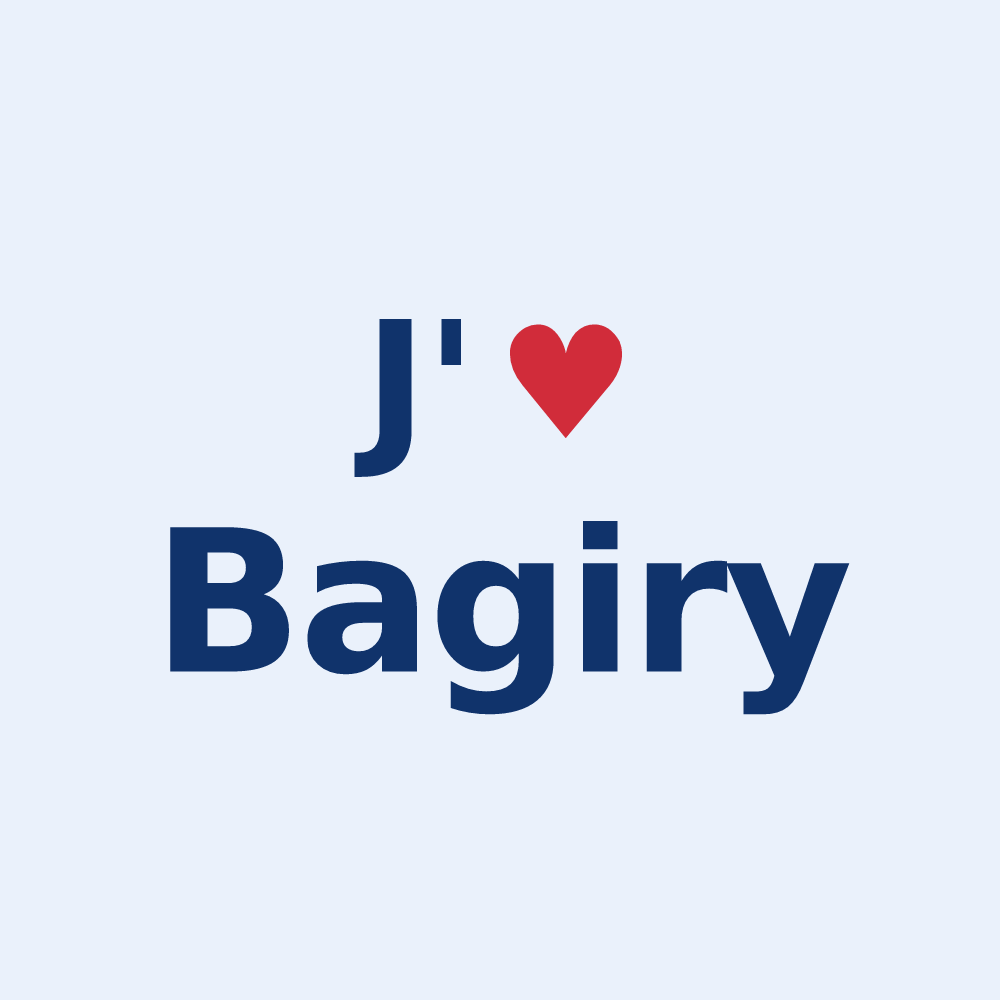 Sticker personnalisé Bagiry — design J'aime Bagiry
