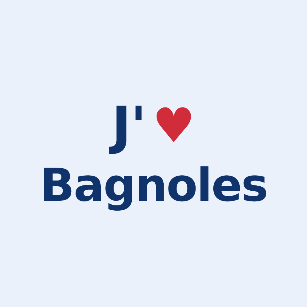 Sticker personnalisé Bagnoles — design J'aime Bagnoles