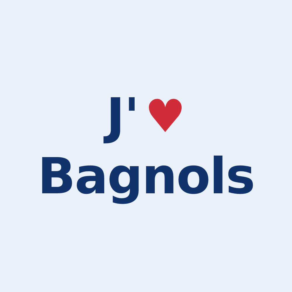 Sticker personnalisé Bagnols — design J'aime Bagnols