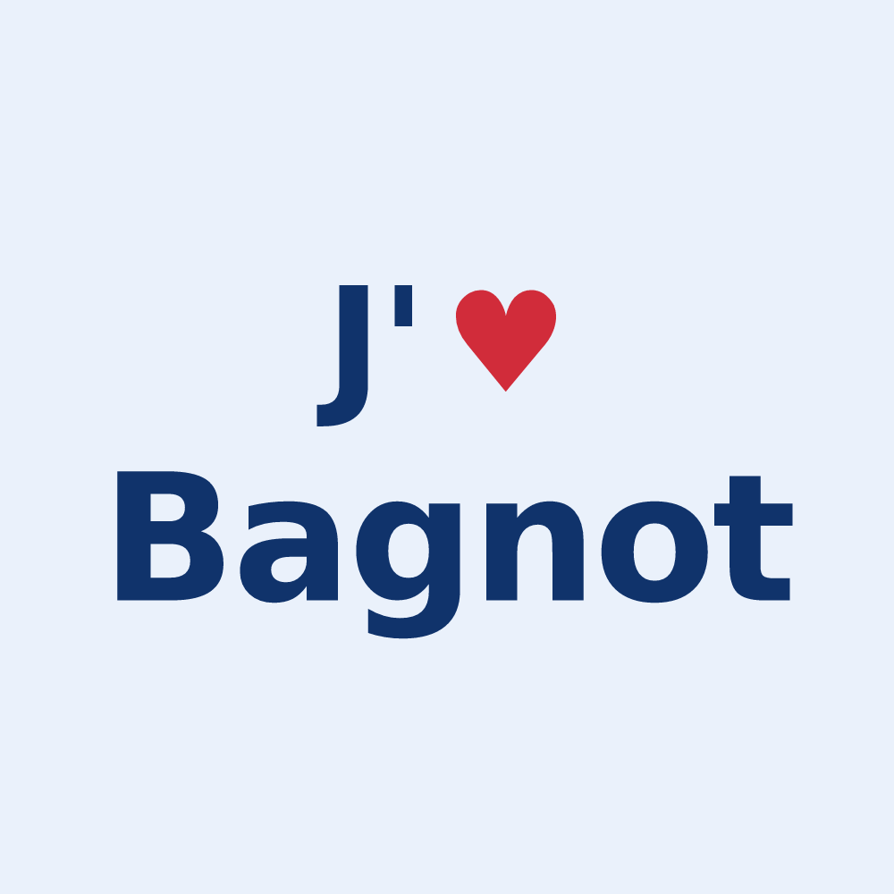 Sticker personnalisé Bagnot — design J'aime Bagnot