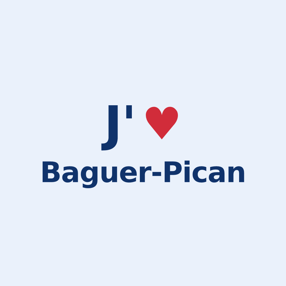 Sticker personnalisé Baguer-Pican — design J'aime Baguer-Pican