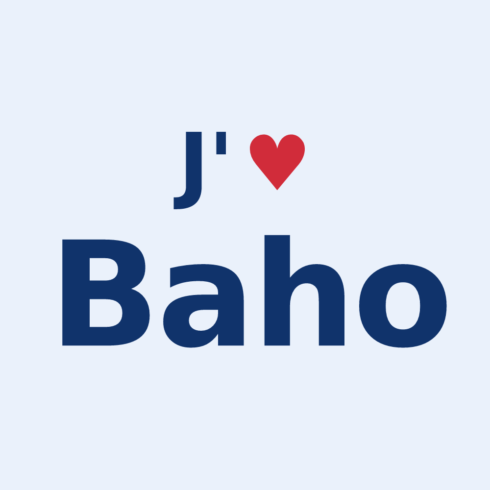 Sticker personnalisé Baho — design J'aime Baho