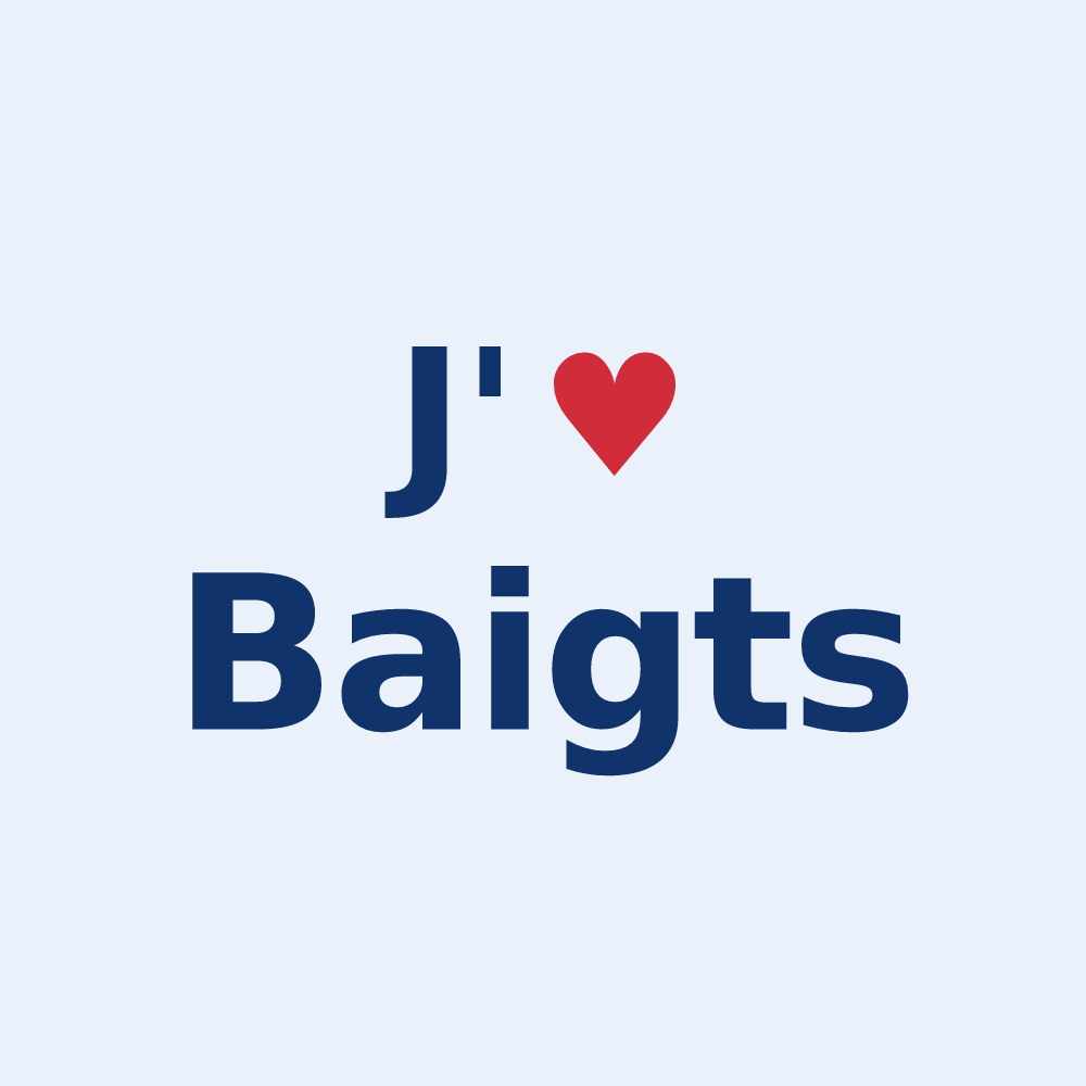 Sticker personnalisé Baigts — design J'aime Baigts