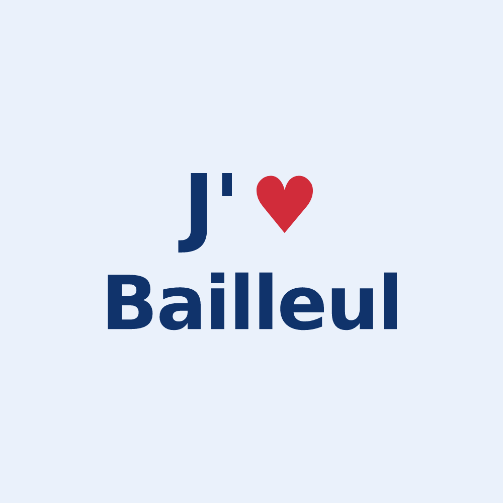 Sticker personnalisé Bailleul — design J'aime Bailleul