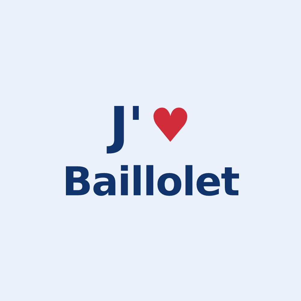 Sticker personnalisé Baillolet — design J'aime Baillolet