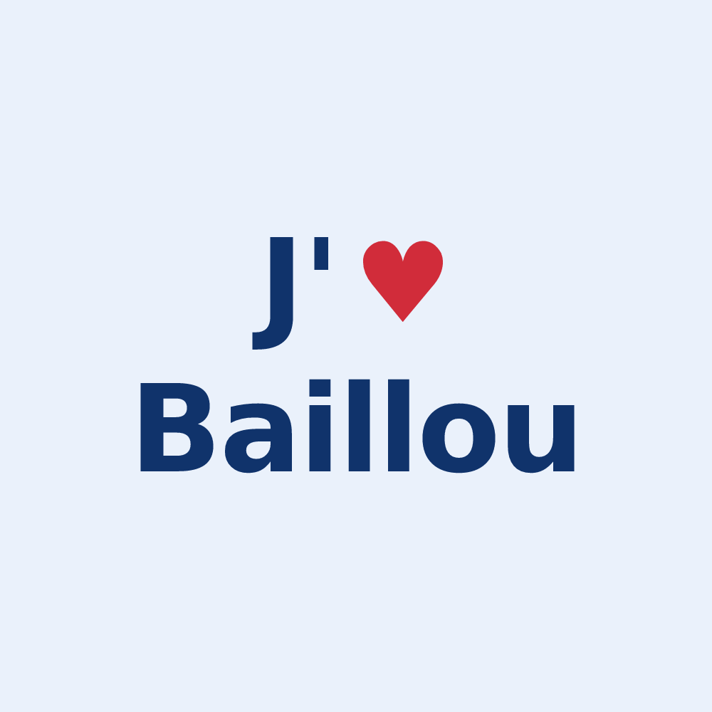 Sticker personnalisé Baillou — design J'aime Baillou