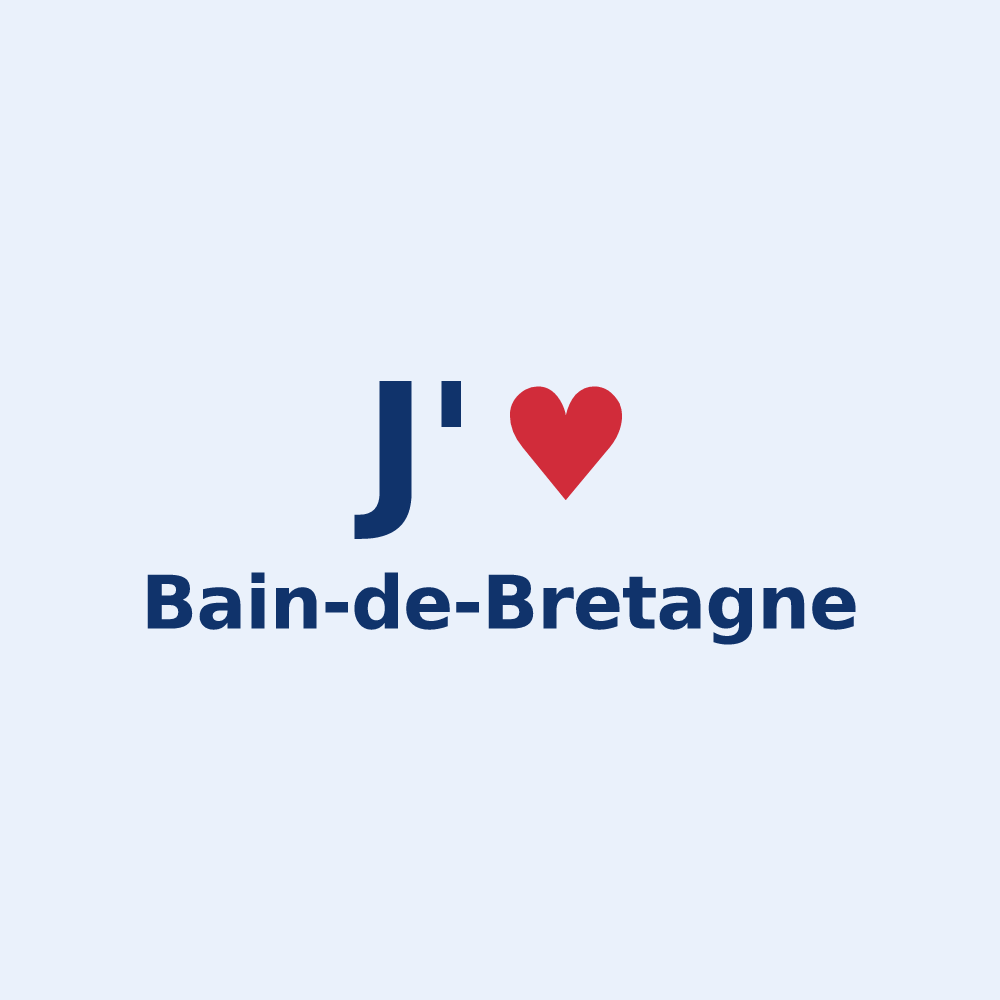 Sticker personnalisé Bain-de-Bretagne — design J'aime Bain-de-Bretagne