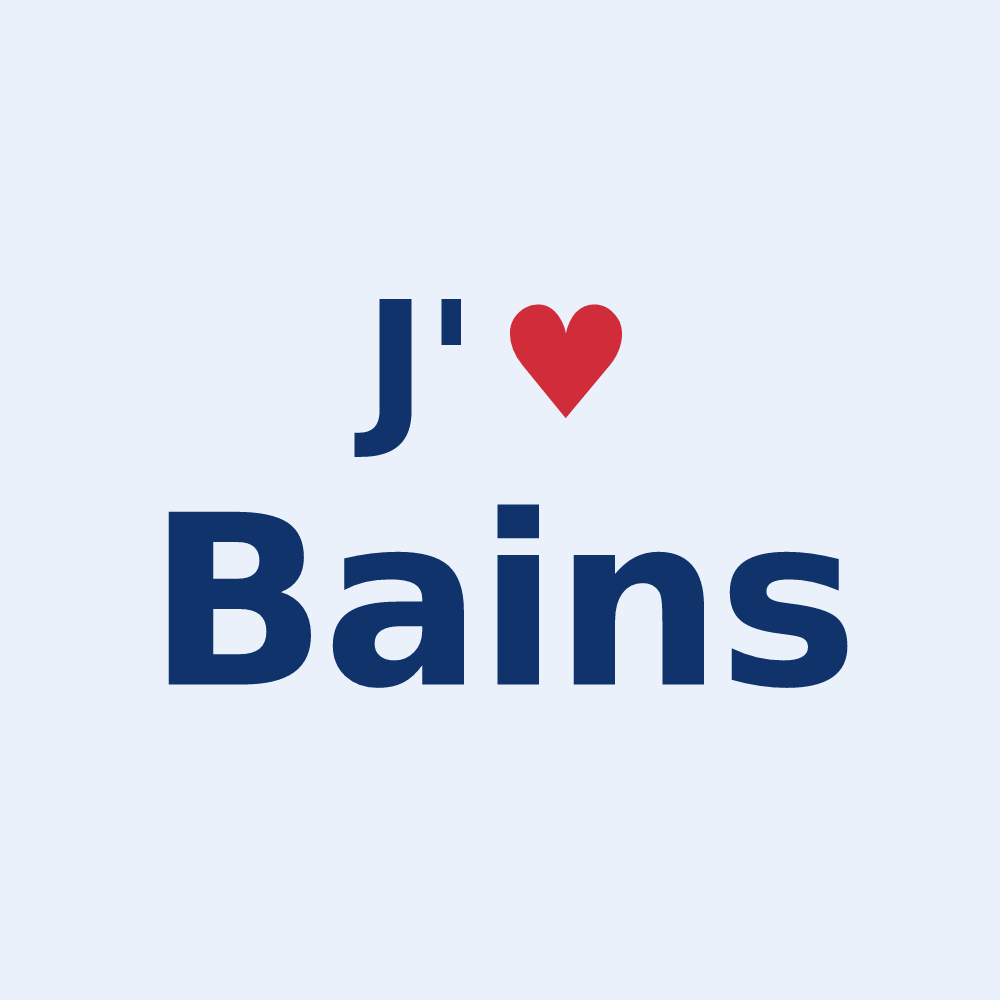 Sticker personnalisé Bains — design J'aime Bains
