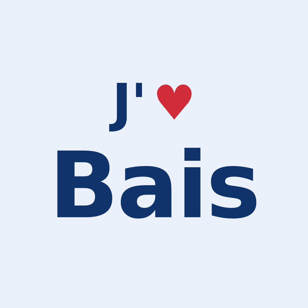 Sticker personnalisé Bais — design J'aime Bais