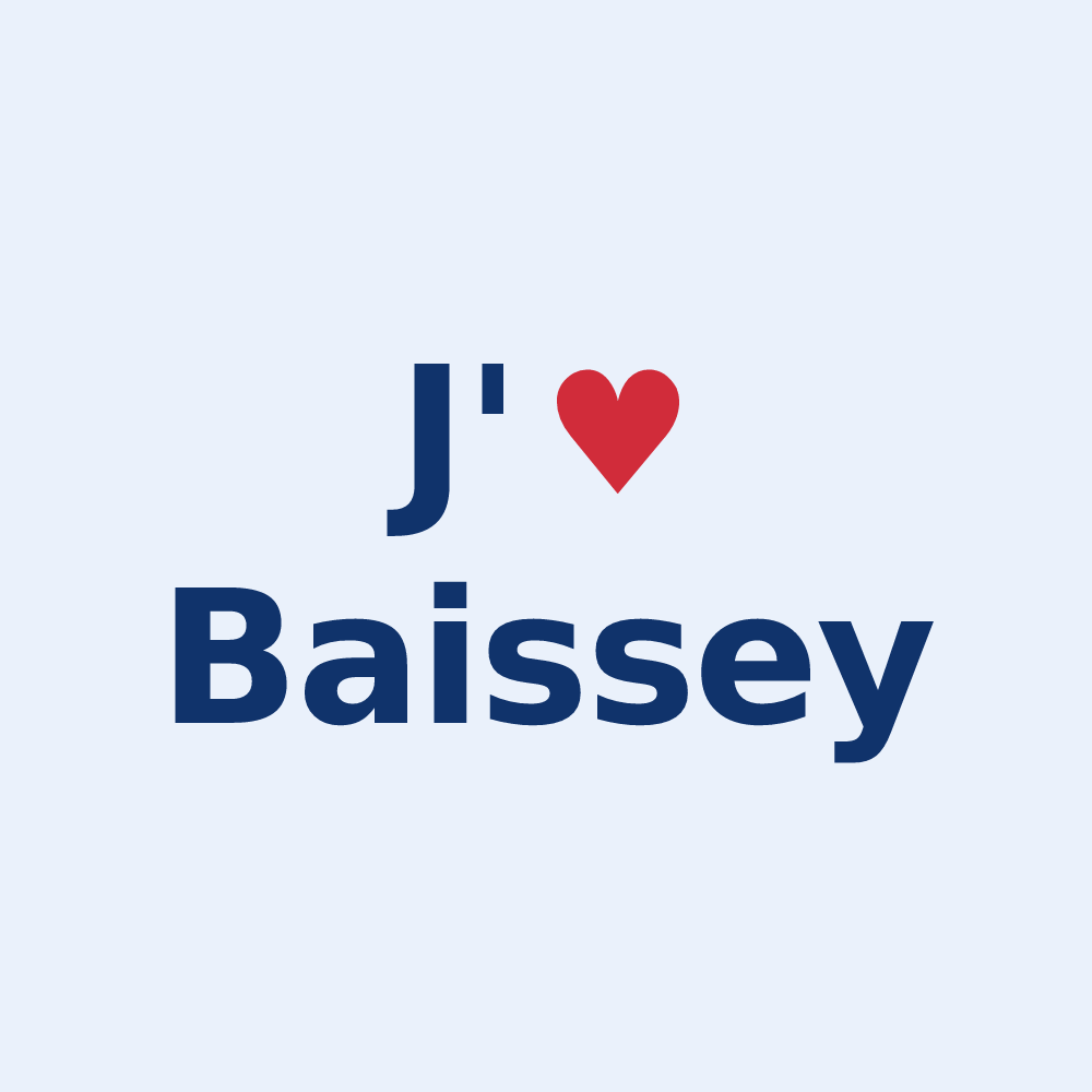 Sticker personnalisé Baissey — design J'aime Baissey