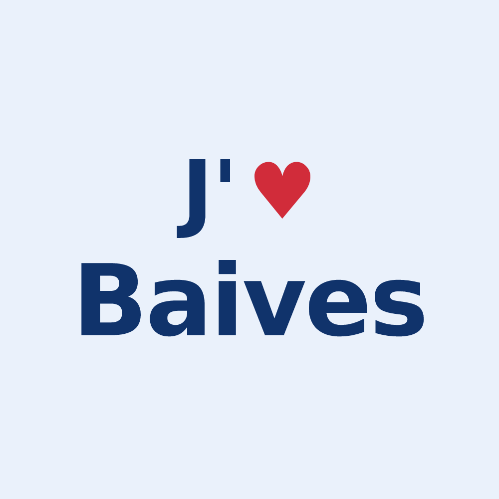 Sticker personnalisé Baives — design J'aime Baives