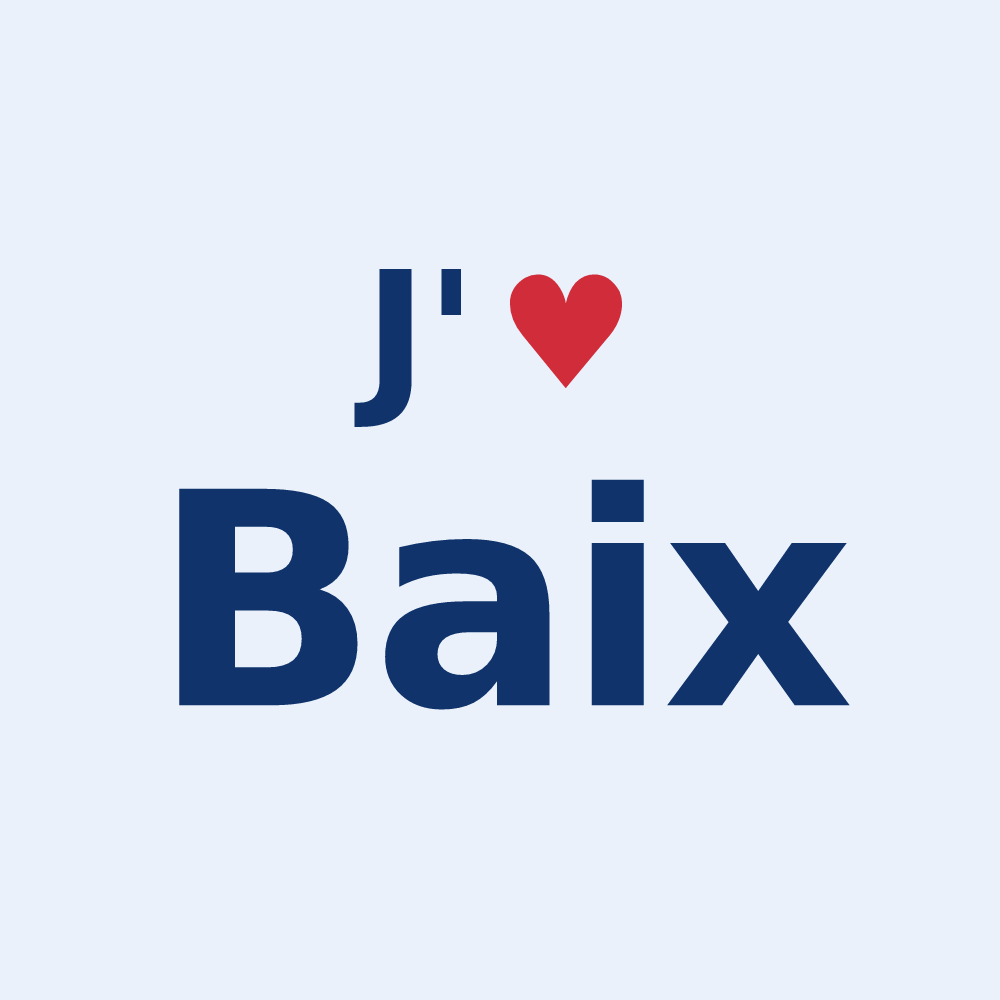 Sticker personnalisé Baix — design J'aime Baix