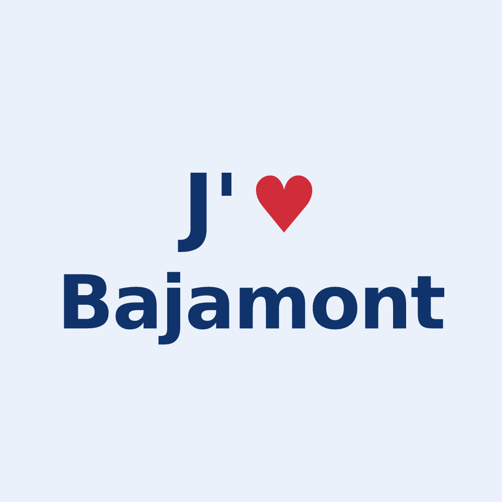 Sticker personnalisé Bajamont — design J'aime Bajamont