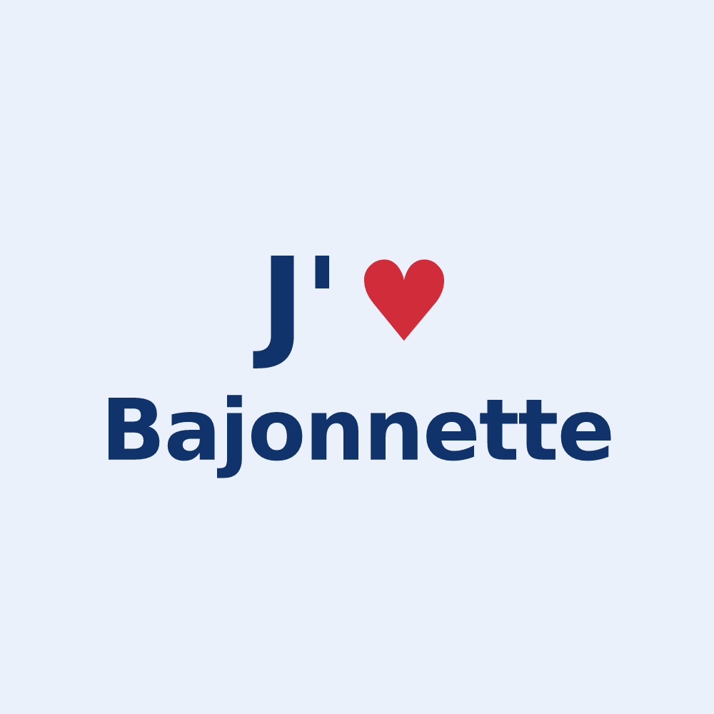 Sticker personnalisé Bajonnette — design J'aime Bajonnette