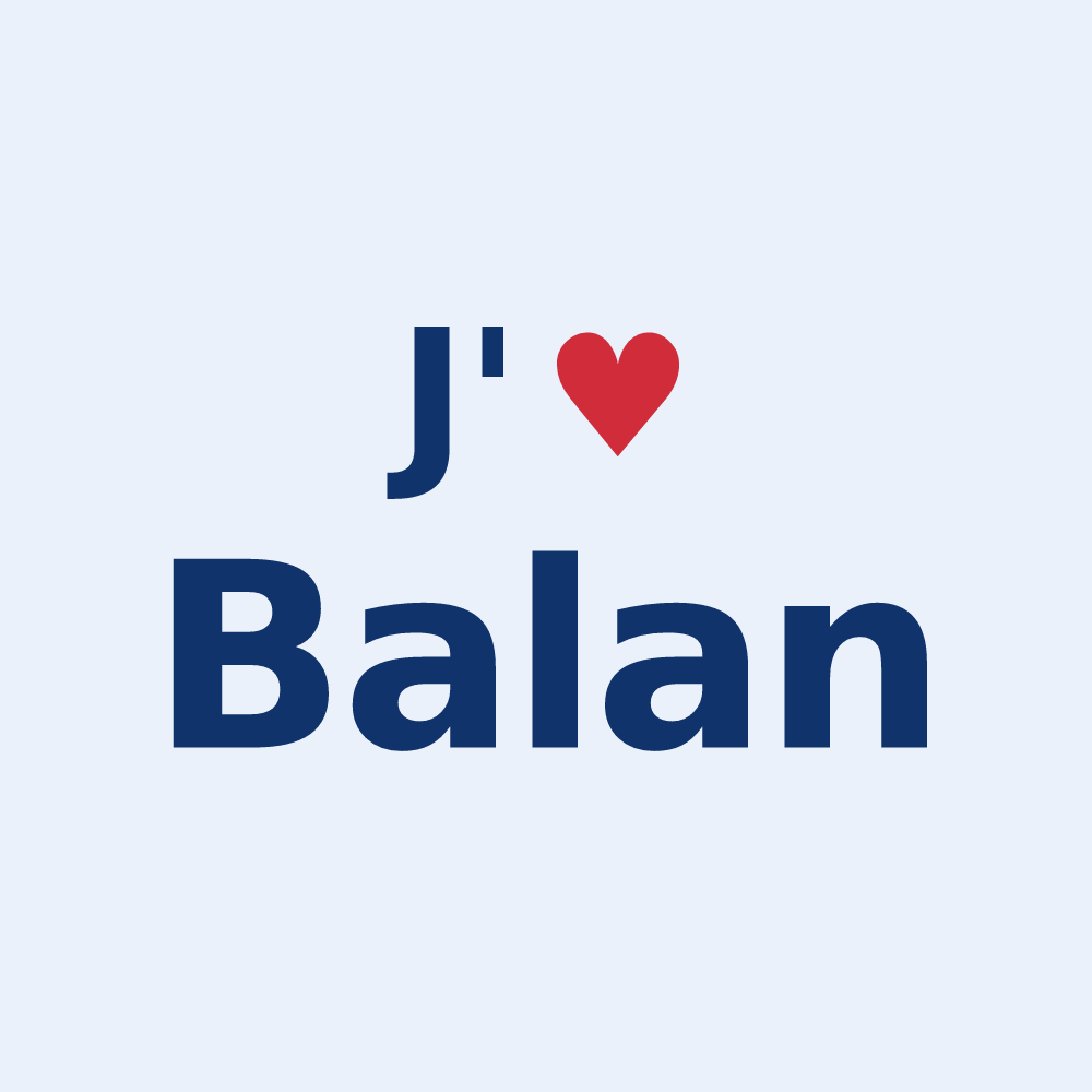 Sticker personnalisé Balan — design J'aime Balan