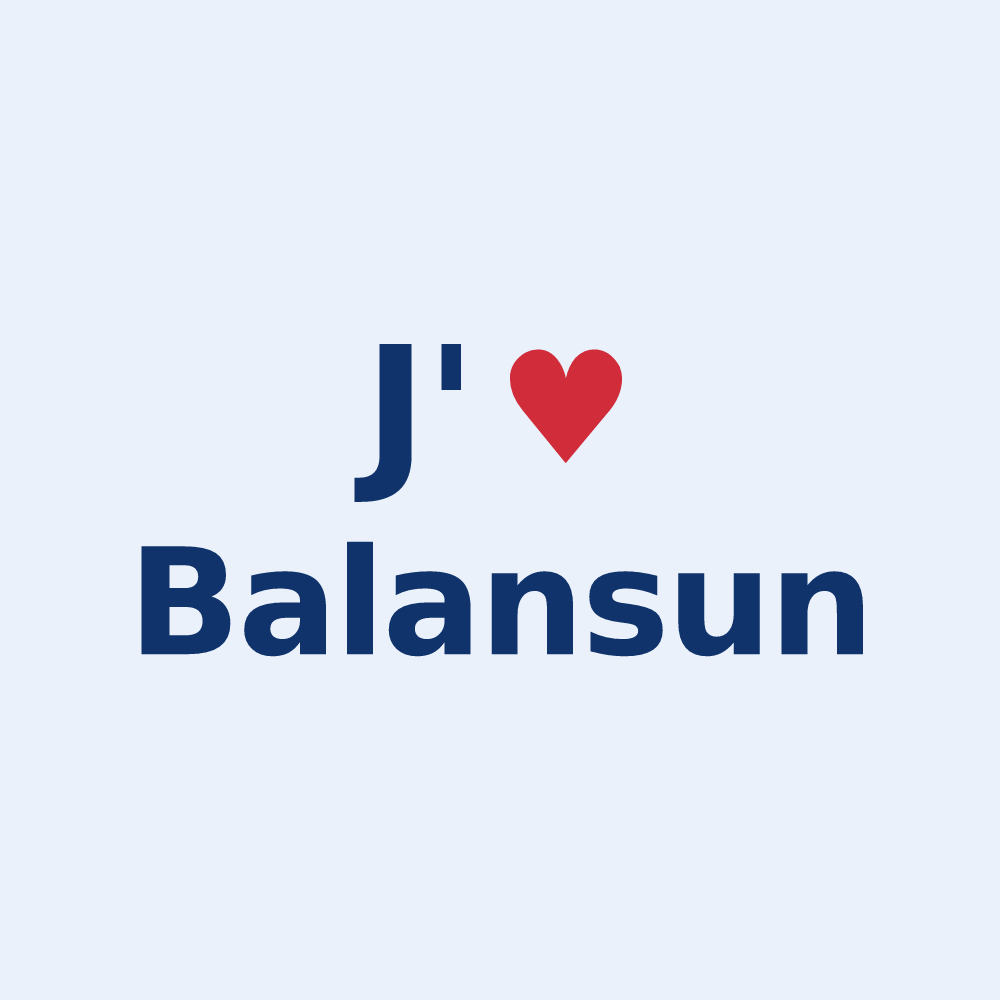 Sticker personnalisé Balansun — design J'aime Balansun