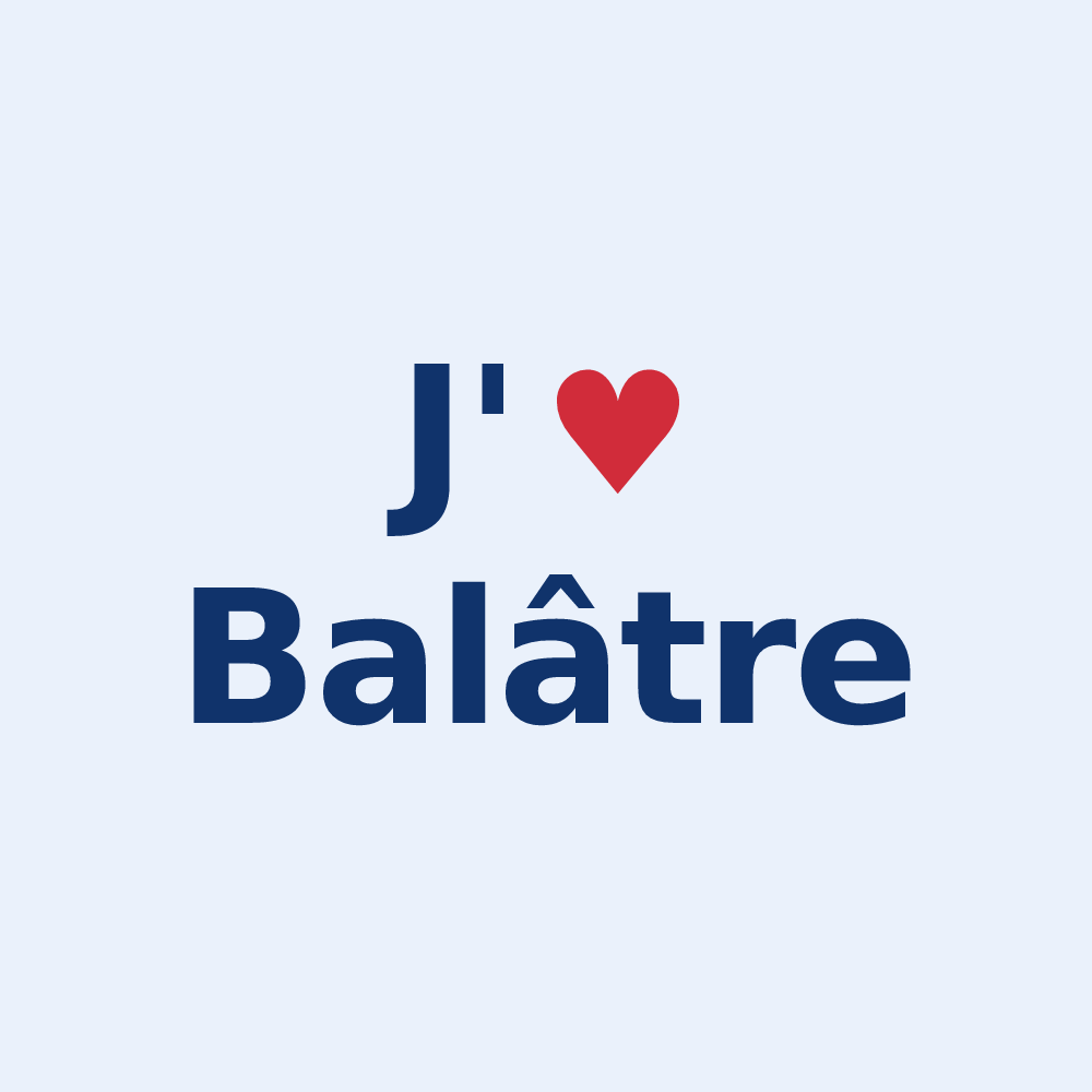 Sticker personnalisé Balâtre — design J'aime Balâtre