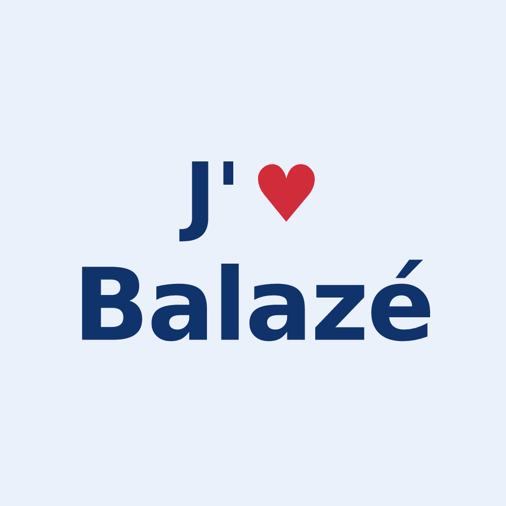 Sticker personnalisé Balazé — design J'aime Balazé