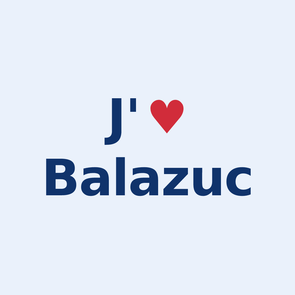 Sticker personnalisé Balazuc — design J'aime Balazuc