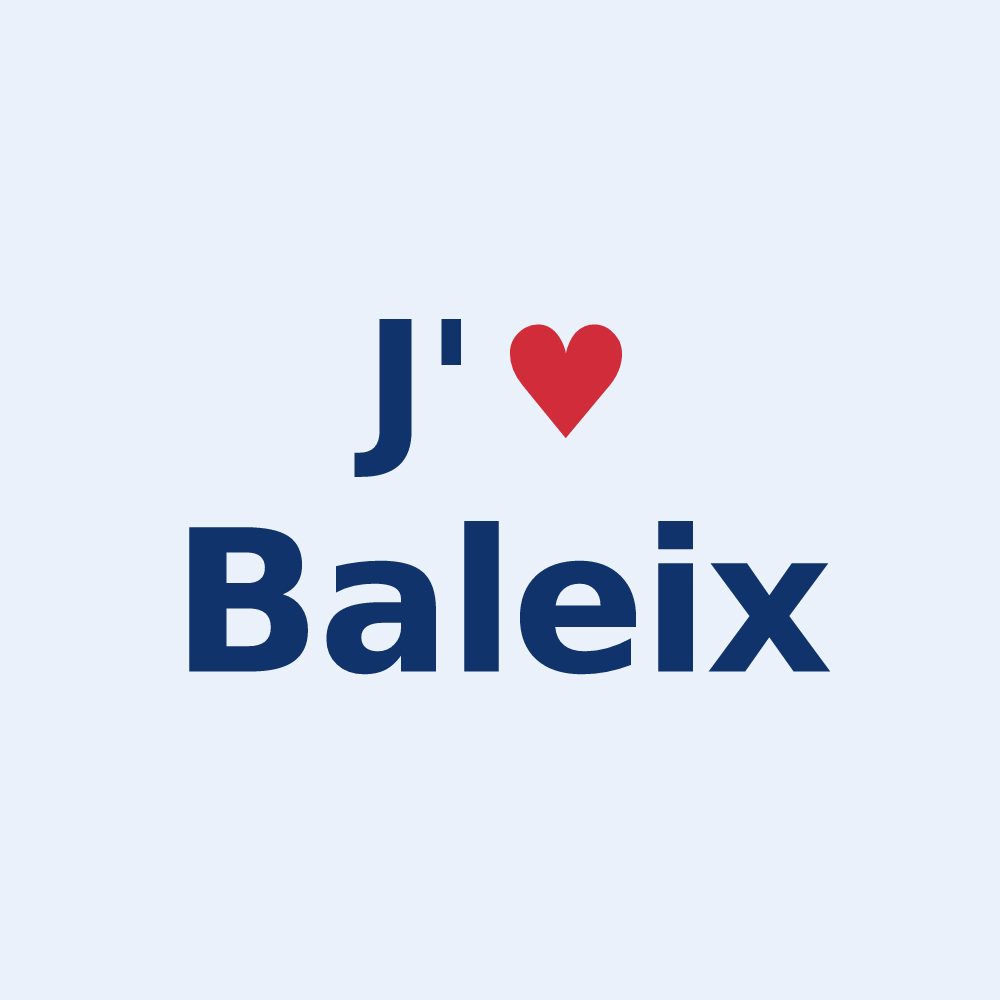 Sticker personnalisé Baleix — design J'aime Baleix