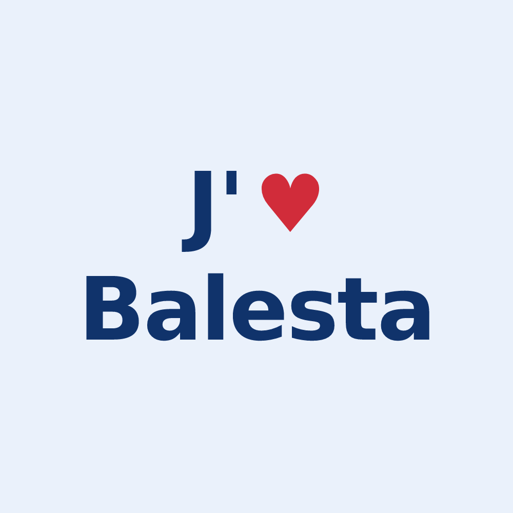 Sticker personnalisé Balesta — design J'aime Balesta