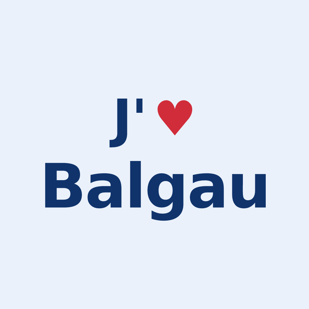Sticker personnalisé Balgau — design J'aime Balgau