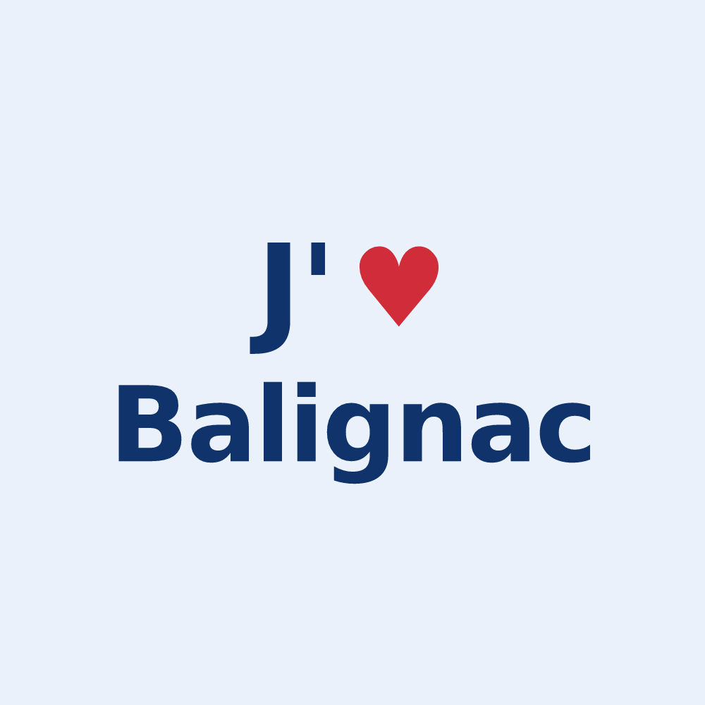 Sticker personnalisé Balignac — design J'aime Balignac