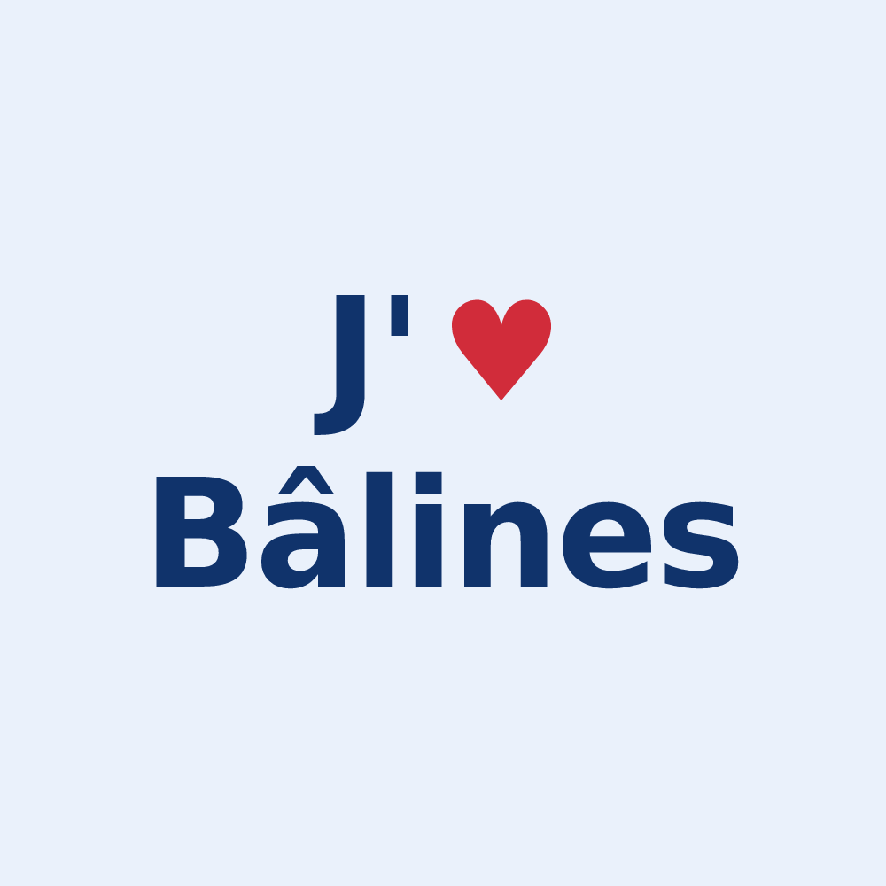 Sticker personnalisé Bâlines — design J'aime Bâlines