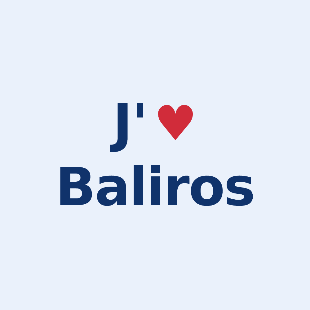 Sticker personnalisé Baliros — design J'aime Baliros
