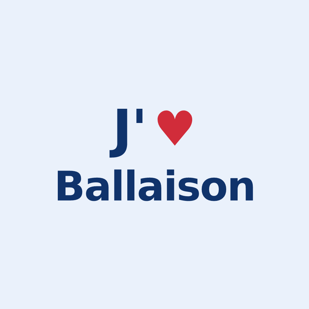 Sticker personnalisé Ballaison — design J'aime Ballaison