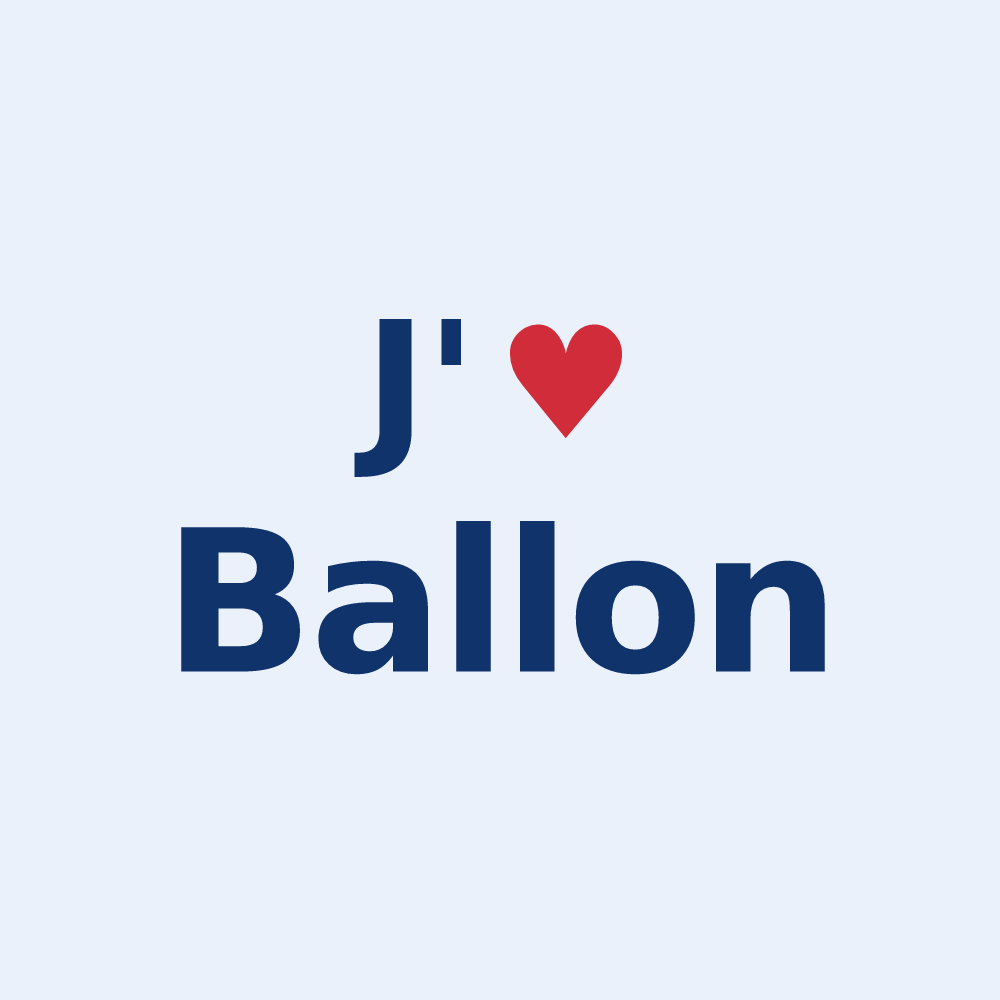 Sticker personnalisé Ballon — design J'aime Ballon