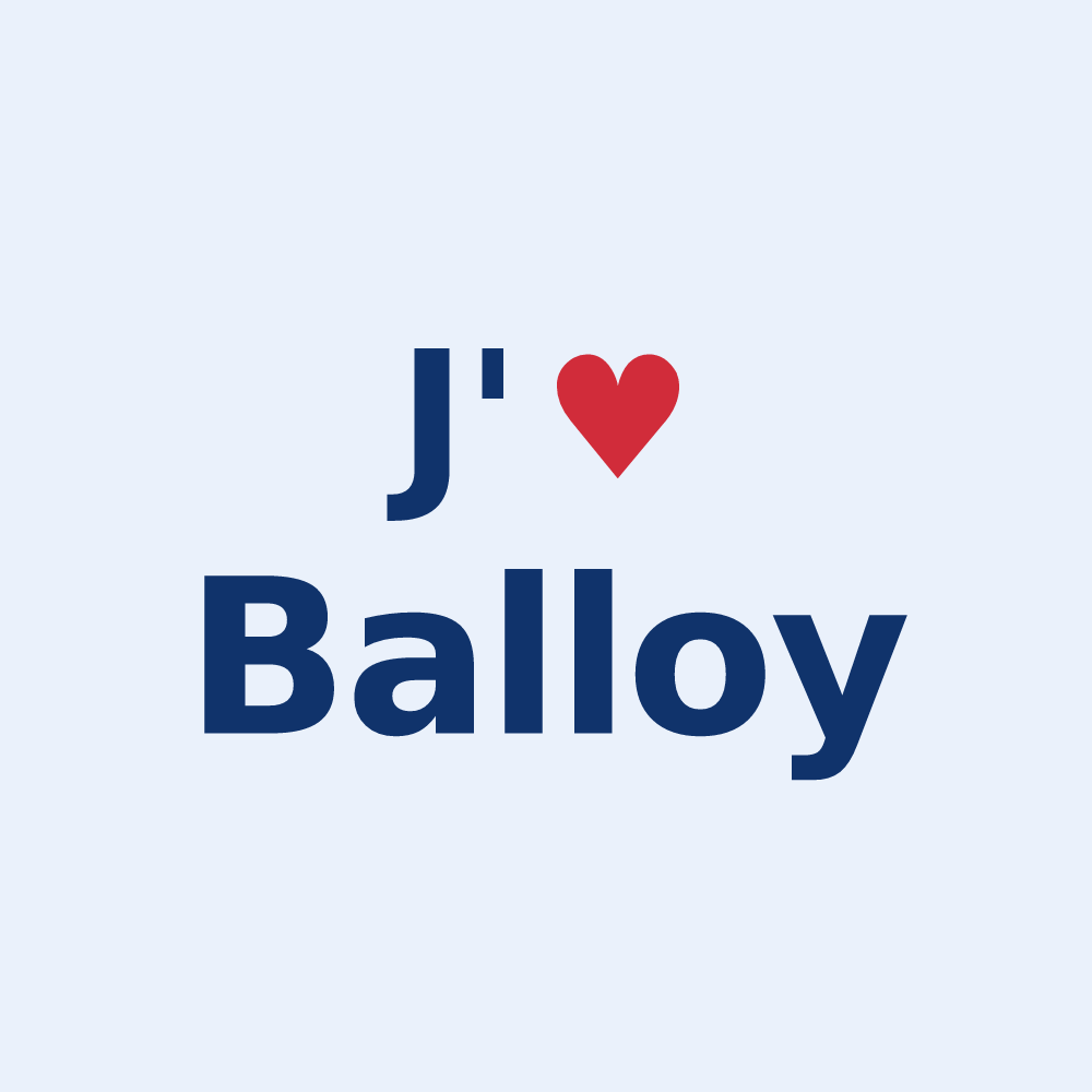 Sticker personnalisé Balloy — design J'aime Balloy