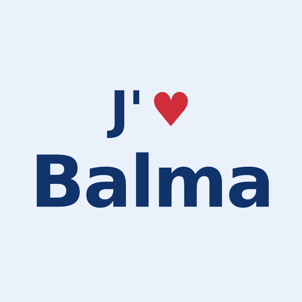 Sticker personnalisé Balma — design J'aime Balma