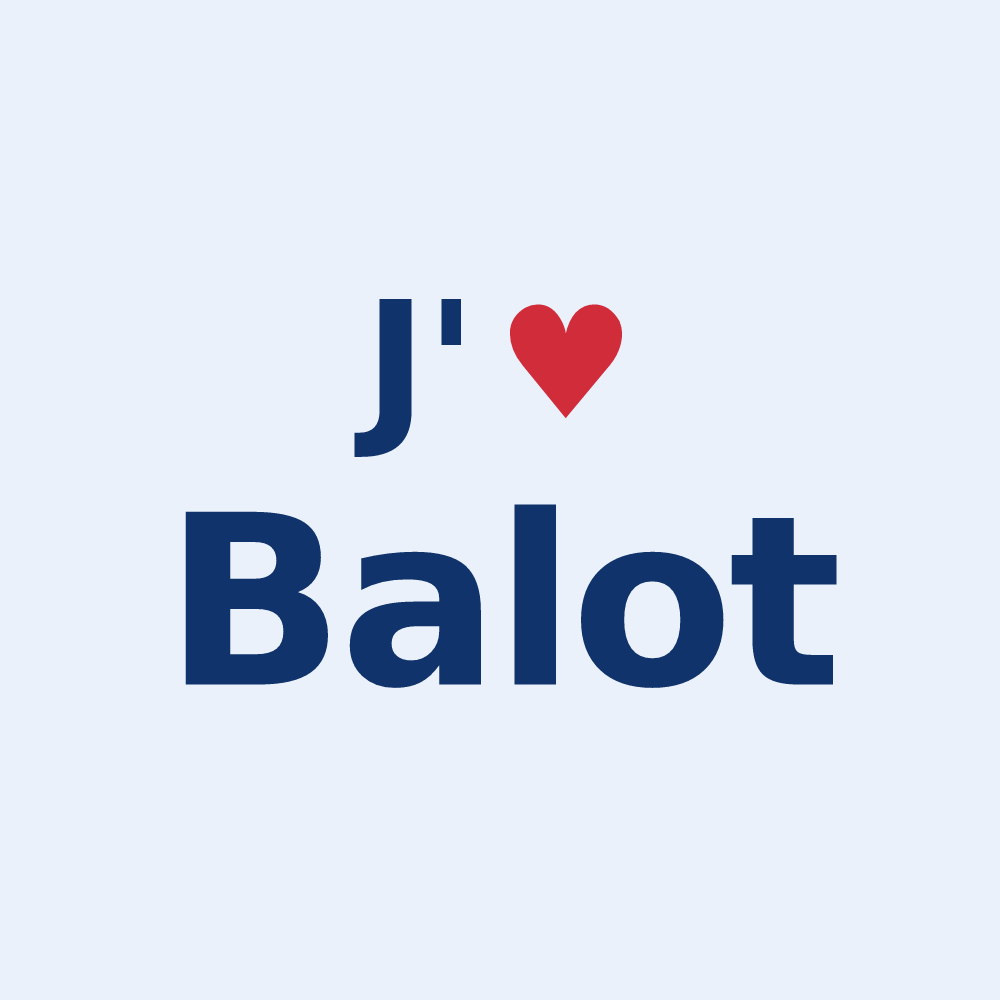 Sticker personnalisé Balot — design J'aime Balot